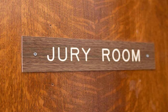 1826203295 featured image Jury room sign on wooden door