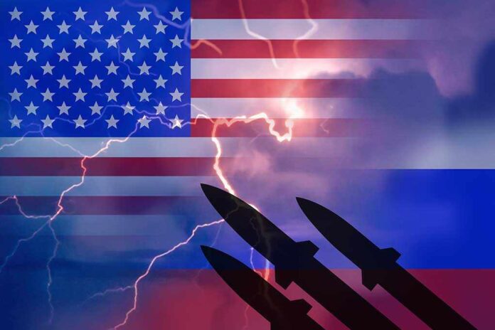 724090102 featured image American and Russian flags with lightning and missiles