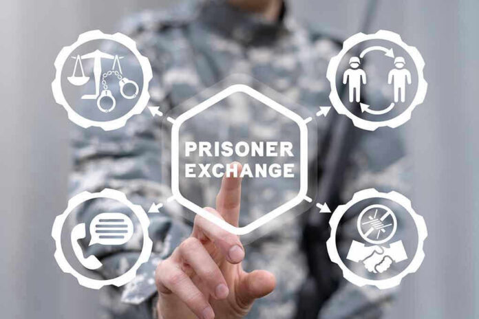 2224906937 Person pressing Prisoner Exchange button on virtual interface