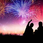 HORRIFIC New Year’s Massacre Rocks Resort Silhouetted figures enjoying a fireworks display against a colorful night sky