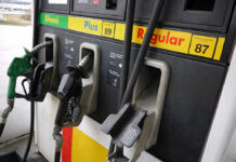 Gas Pumps Run Dry Overnight – 30 Days From Disaster! Gas station pumps for diesel, plus, and regular fuel.