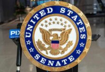 Seal of the United States Senate featuring an eagle and stars