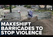 Frustrated residents build gun violence barricades on Seattle's Aurora Ave. side streets