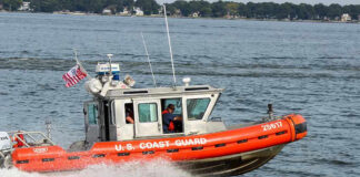 Life Jackets, Still Drowned — How? Coast Guard boat speeding on the water.