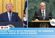 Live: Trump meets with Lebanon President Joseph Aoun at White House amid Iran war