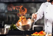 TV Chef Arrest Stuns Fans Chef tossing food in a flaming pan