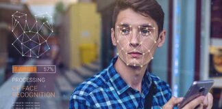 State Made It Easier For Sex Offenders To Avoid Registration Young man using a smartphone with face recognition overlay
