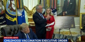 Trump signs executive order to change childhood vaccine schedule