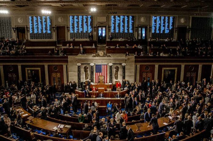 shutterstock_1186368277 U.S. House chamber filled with lawmakers before a session