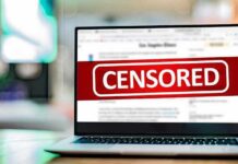 Your Tax Dollars Paid for FAKE Students Laptop screen with a large censored banner