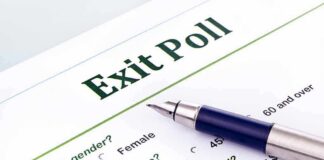 Why the Midterm Polls Could Be WRONG Again Close-up of an exit poll survey form with a pen